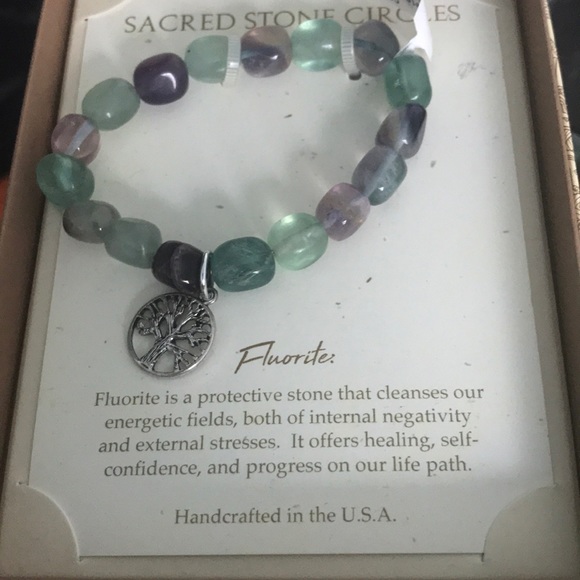 Beautiful fluorite stone bracelet - Picture 2 of 2